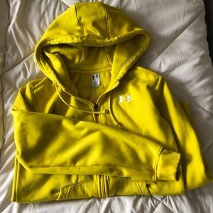 Yellow Under Armour Zip-Up Hoodie